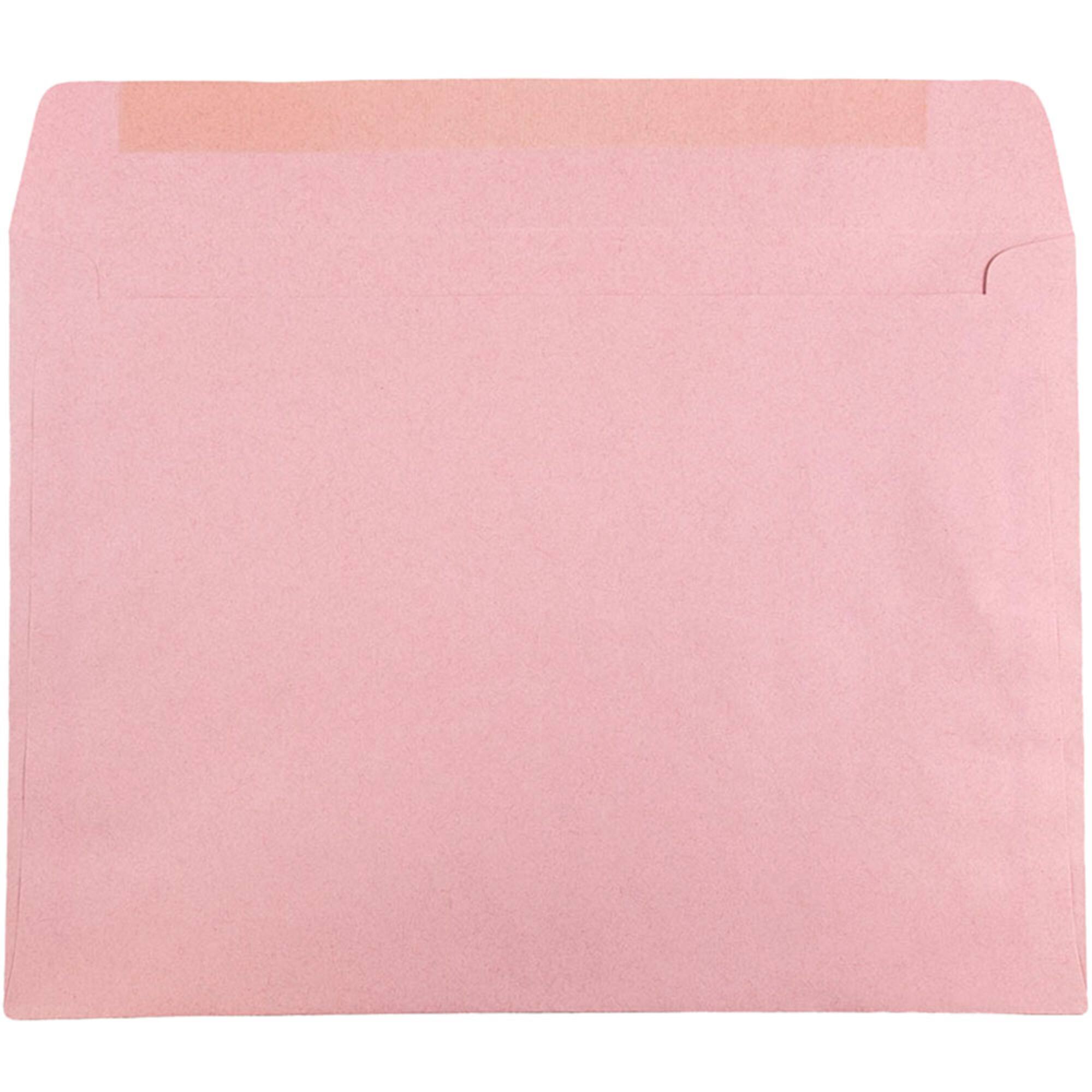 JAM Paper 9" x 12" Baby Pink Pastel Booklet Premium Envelopes, 25ct.